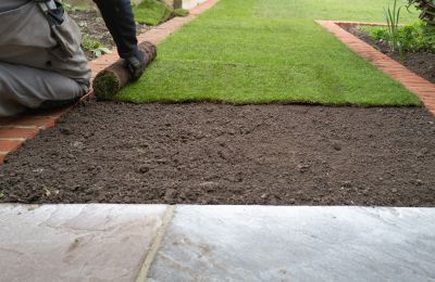 Completed yard with proper slope